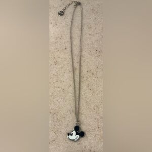 Disney Black & White Mickey Mouse Pendant Necklace